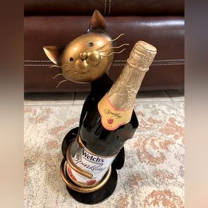 Wine Bottle Holder Keeper/Tabletop Decor/Wine Rack Novelty Cat Figurine Ornament